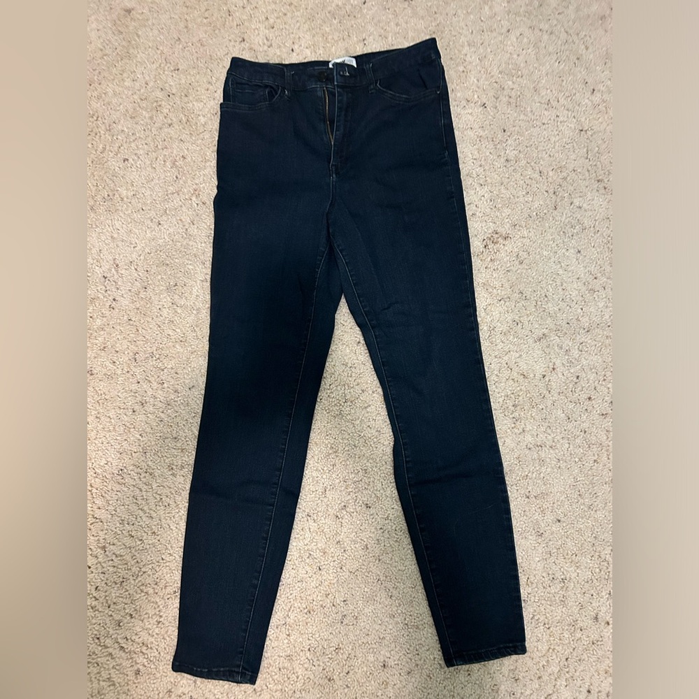 William Rast Women's Dark Blue High Waist Skinny Jeans